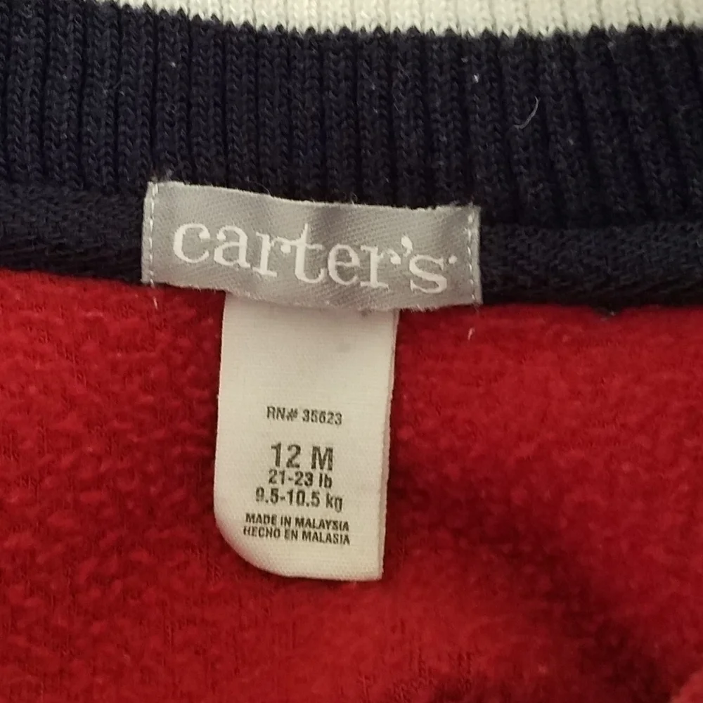 Carter's North Pole Polar Bear Fleece Pullover 12m